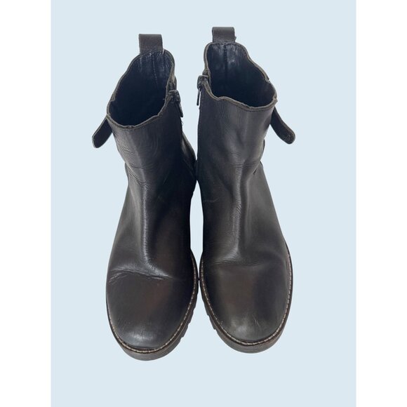 JEFFREY CAMPBELL Black Side Zipper Buckle Detail Ankle Boot Sz 39 / 8.5 - Picture 3 of 7